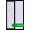 Ціноутворення Вікна 1400x2300 мм REHAU Euro 70 BLACK_BROWN з двох сторін. Ціна: ₴23,121.14
