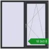 Ціноутворення Вікна 1500x1500 мм REHAU Euro 70 ANTHRACITE_GREY_GLATT з двох сторін. Ціна: ₴18,259.82