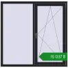 Ціноутворення Вікна 1460x1430 мм REHAU Euro 70 BLACK_ULTI-MATT з двох сторін. Ціна: ₴15,036.61