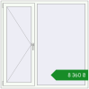 Ціноутворення Tilt-and-Turn 1500x1500 mm REHAU Euro 60 RAL 9016 Traffic white two-sided. Ціна: ₴8,359.53