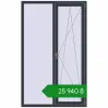 Ціноутворення Вікна 1210x1955 мм REHAU Brillant-Design ANTHRACITE_GREY_STRUKTURAL з двох сторін. Ціна: ₴25,939.98