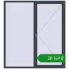 Ціноутворення Вікна 1800x1980 мм REHAU SYNEGO MD ANTHRACITE_GREY_STRUKTURAL з двох сторін. Ціна: ₴28,368.64