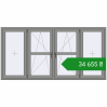 Ціноутворення Вікна 2400x1200 мм Altest Pony 375 RAL 9007 Grey aluminium з двох сторін. Ціна: ₴34,654.60