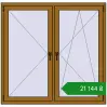 Ціноутворення Вікна 1450x1400 мм REHAU SYNEGO MD LIGHT_OAK з двох сторін. Ціна: ₴21,144.49