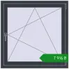 Ціноутворення Вікна 1000x1000 мм REHAU Euro 60 ANTHRACITE_GREY_STRUKTURAL з двох сторін. Ціна: ₴7,916.05