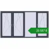 Ціноутворення Вікна 2680x1480 мм REHAU Euro 60 ANTHRACITE_GREY_STRUKTURAL з двох сторін. Ціна: ₴25,586.62