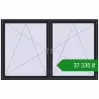 Ціноутворення Вікна 2400x1500 мм REHAU Brillant-Design BLACK_ULTI-MATT з двох сторін. Ціна: ₴37,335.21