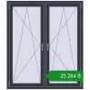Ціноутворення Вікна 1300x1500 мм REHAU Brillant-Design ANTHRACITE_GREY_STRUKTURAL з двох сторін. Ціна: ₴25,283.50