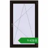 Ціноутворення Вікна 900x1500 мм REHAU Euro 70 BLACK_BROWN з двох сторін. Ціна: ₴9,407.71