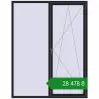 Ціноутворення Вікна 1800x2300 мм REHAU Euro 70 BLACK_ULTI-MATT з двох сторін. Ціна: ₴28,478.18