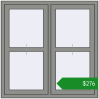 Ціноутворення Вікна 1200x1200 мм Altest Pony 375 RAL 9007 Grey aluminium з двох сторін. Ціна: $276.27