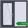 Ціноутворення Вікна 1000x1000 мм REHAU Euro 70 ANTHRACITE_GREY_STRUKTURAL з двох сторін. Ціна: ₴9,491.57