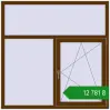 Ціноутворення Вікна 1500x1500 мм REHAU Euro 60 WALNUT з двох сторін. Ціна: ₴12,780.55
