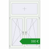 Ціноутворення Вікна 1100x1700 мм REHAU Euro 70 Білий (RAL 9016) з двох сторін. Ціна: €329.63