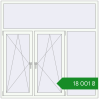 Ціноутворення Вікна 1800x1800 мм REHAU Brillant-Design Білий (RAL 9016) з двох сторін. Ціна: ₴18,000.64