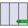 Ціноутворення Вікна 2500x2100 мм REHAU SYNEGO MD ANTHRACITE_GREY_GLATT з двох сторін. Ціна: ₴33,517.09