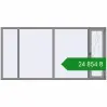 Ціноутворення Вікна 3000x1500 мм Altest Pony 375 RAL 9007 Grey aluminium з двох сторін. Ціна: ₴24,853.68