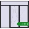Ціноутворення Вікна 2500x2400 мм REHAU Euro 70 BLACK_ULTI-MATT з двох сторін. Ціна: ₴48,337.05