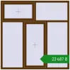 Ціноутворення Вікна 1800x1800 мм REHAU Euro 70 WALNUT з двох сторін. Ціна: ₴23,687.04