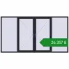 Ціноутворення Вікна 3000x1600 мм REHAU Euro 60 BLACK_ULTI-MATT з двох сторін. Ціна: ₴26,357.18