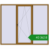 Ціноутворення Вікна 2500x2100 мм REHAU SYNEGO MD LIGHT_OAK з двох сторін. Ціна: ₴40,361.87