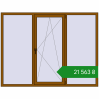 Ціноутворення Вікна 2100x1600 мм REHAU Euro 60 GOLDEN OAK з двох сторін. Ціна: ₴21,563.20
