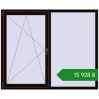 Ціноутворення Вікна 1750x1440 мм REHAU Euro 70 BLACK_BROWN з двох сторін. Ціна: ₴15,928.29