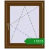 Ціноутворення Вікна 750x900 мм REHAU Euro 70 WALNUT з двох сторін. Ціна: ₴7,552.49