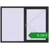 Ціноутворення Вікна 1800x1350 мм REHAU Euro 70 BLACK_ULTI-MATT з двох сторін. Ціна: ₴15,237.72