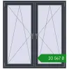 Ціноутворення Вікна 1400x1500 мм REHAU Euro 70 ANTHRACITE_GREY_STRUKTURAL з двох сторін. Ціна: ₴20,567.18