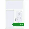 Ціноутворення Вікна 1000x1500 мм Altest Pony 375 RAL 9016 Traffic white з двох сторін. Ціна: $250.97