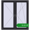 Ціноутворення Вікна 1300x1400 мм REHAU Euro 60 BLACK_ULTI-MATT з двох сторін. Ціна: ₴15,812.97
