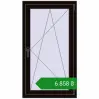 Ціноутворення Вікна 700x1250 мм REHAU Euro 60 BLACK_BROWN з двох сторін. Ціна: ₴6,857.86