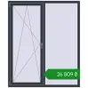 Ціноутворення Вікна 1500x1800 мм REHAU Brillant-Design ANTHRACITE_GREY_STRUKTURAL з двох сторін. Ціна: ₴26,808.60