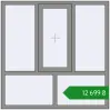 Ціноутворення Вікна 1500x1500 мм Altest Pony 375 RAL 9007 Grey aluminium з двох сторін. Ціна: ₴12,699.06