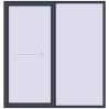 Ціноутворення Розсувні терасні двері 2000x2100 мм REHAU SYNEGO SLIDE ANTHRACITE_GREY_STRUKTURAL ззовні