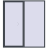 Ціноутворення Розсувні терасні двері 2200x2450 мм REHAU GENEO HST ANTHRACITE_GREY_STRUKTURAL з двох сторін