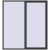Ціноутворення Розсувні терасні двері 2200x2400 мм REHAU SYNEGO SLIDE ANTHRACITE_GREY_GLATT з двох сторін