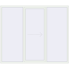 Ціноутворення Розсувні терасні двері 2600x2200 мм REHAU Euro 60 (Похило-зсувні) Білий (RAL 9016) з двох сторін