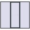 Ціноутворення Розсувні терасні двері 2500x2300 мм REHAU Euro 60 (Похило-зсувні) ANTHRACITE_GREY_STRUKTURAL ззовні