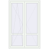 Ціноутворення Балконні двері 1300x2000 мм REHAU Euro 60 Білий (RAL 9016) з двох сторін