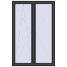 Ціноутворення Балконні двері 1400x2100 мм REHAU Euro 60 ANTHRACITE_GREY_GLATT з двох сторін