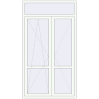 Ціноутворення Балконні двері 1300x2350 мм REHAU Euro 60 Білий (RAL 9016) з двох сторін