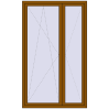 Ціноутворення Балконні двері 1300x2150 мм REHAU Euro 70 GOLDEN OAK ззовні