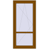 Ціноутворення Балконні двері 860x1820 мм REHAU Euro 60 GOLDEN OAK з двох сторін
