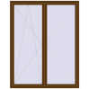 Ціноутворення Балконні двері 1700x2150 мм REHAU Euro 70 WALNUT ззовні