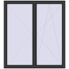 Ціноутворення Балконні двері 2000x2200 мм REHAU SYNEGO MD ANTHRACITE_GREY_GLATT з двох сторін
