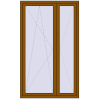 Ціноутворення Балконні двері 1300x2150 мм REHAU Euro 70 GOLDEN OAK ззовні