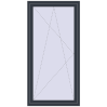 Ціноутворення Балконні двері 1000x2000 мм REHAU Euro 60 ANTHRACITE_GREY_STRUKTURAL з двох сторін