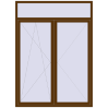 Ціноутворення Балконні двері 1750x2400 мм REHAU Euro 70 WALNUT ззовні